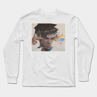 The colorful headshot Long Sleeve T-Shirt